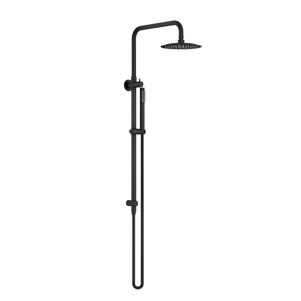 Elle 316 Twin Shower on Rail - Matte Black