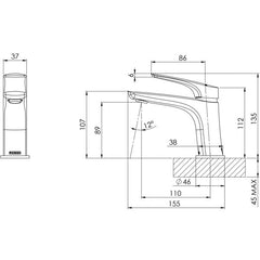 Phoenix Subi Basin Mixer - Chrome