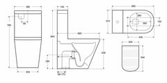Gentec Sterisan Wall Faced Close Coupled Toilet Suite