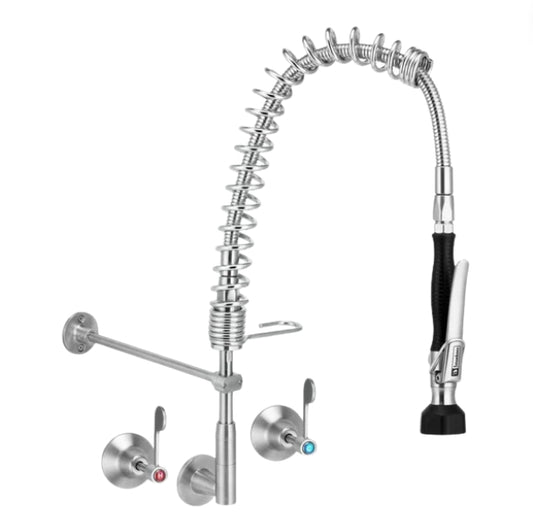 Wall Taps And Elbow Pre Rinse Unit - SS