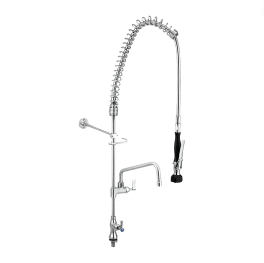 Single Hob Mount Pre-Rinse W/ Pot Filler - Stainless Steel