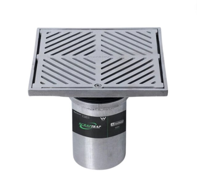 200mm Heel Proof Square Floor Waste Arrestor For 100mm DWV pipe