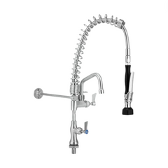 SS Compact Single Hob Mount Pre-Rinse Unit - Pot Filler