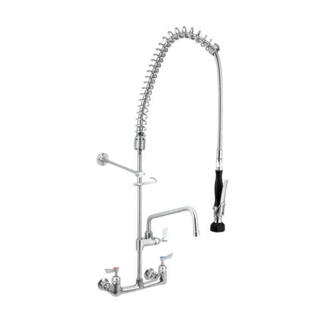 Exposed Wall Mounted Pre Rinse Unit - Pot Filler - Stainless Steel