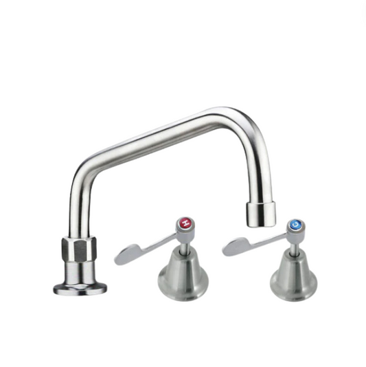 SS Bench Mounted Basin Taps Sink Set Multiple Size Swivel Spout