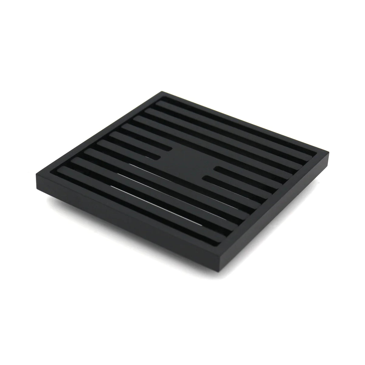 Grates2Go Slimline Brass Point Drain Matte Black 100mm