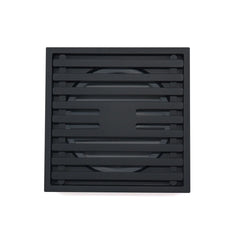 Grates2Go Slimline Brass Point Drain Matte Black 100mm