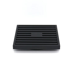 Grates2Go Slimline Brass Point Drain Matte Black 100mm