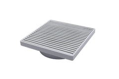 Grates2Go Slimline UPVC White Point Drain With Wedge Wire Grate White 117mm