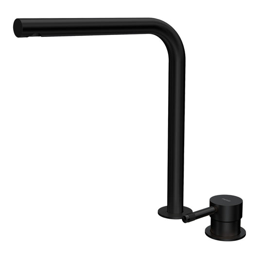 Parisi Tondo II Hob Mixer with Straight Swivel Spout | Matt Black