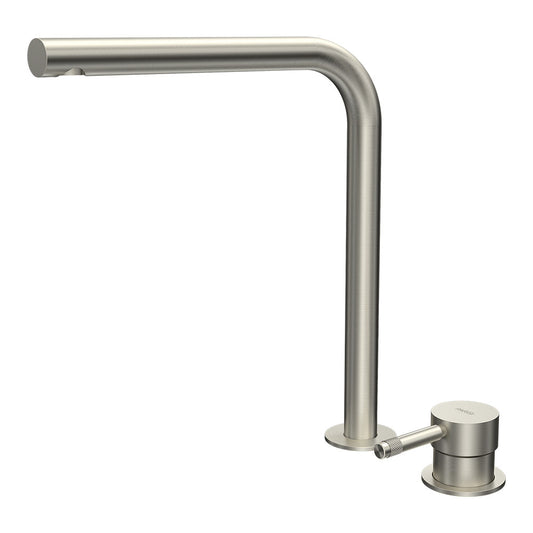 Parisi Tondo II Hob Mixer with Straight Swivel Spout | Brushed Nickle