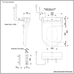 Toto Washlet S5 Toilet Seat with Remote Control