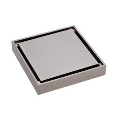 Fienza Square Tile 2-in-1 Floor Waste, 88mm Outlet, Brushed Nickel