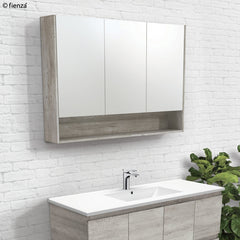 Fienza 750 Mirror Cabinet with Display Shelf, Industrial