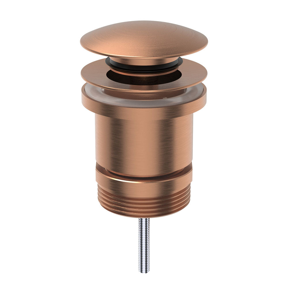 Universal Pop Up / Pull Out Plug and Waste - Brushed Copper