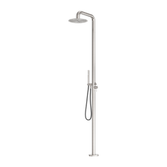 Nero Zen SS316L Outdoor Freestanding Shower Column - Brushed Nickel