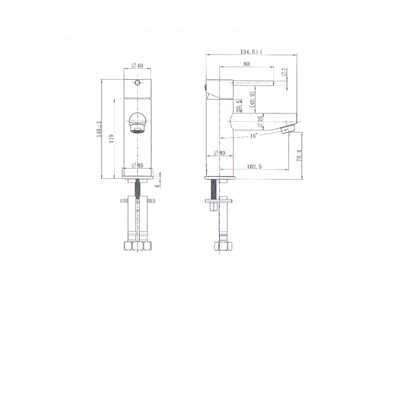 Samco Grogan Basin Mixer Chrome