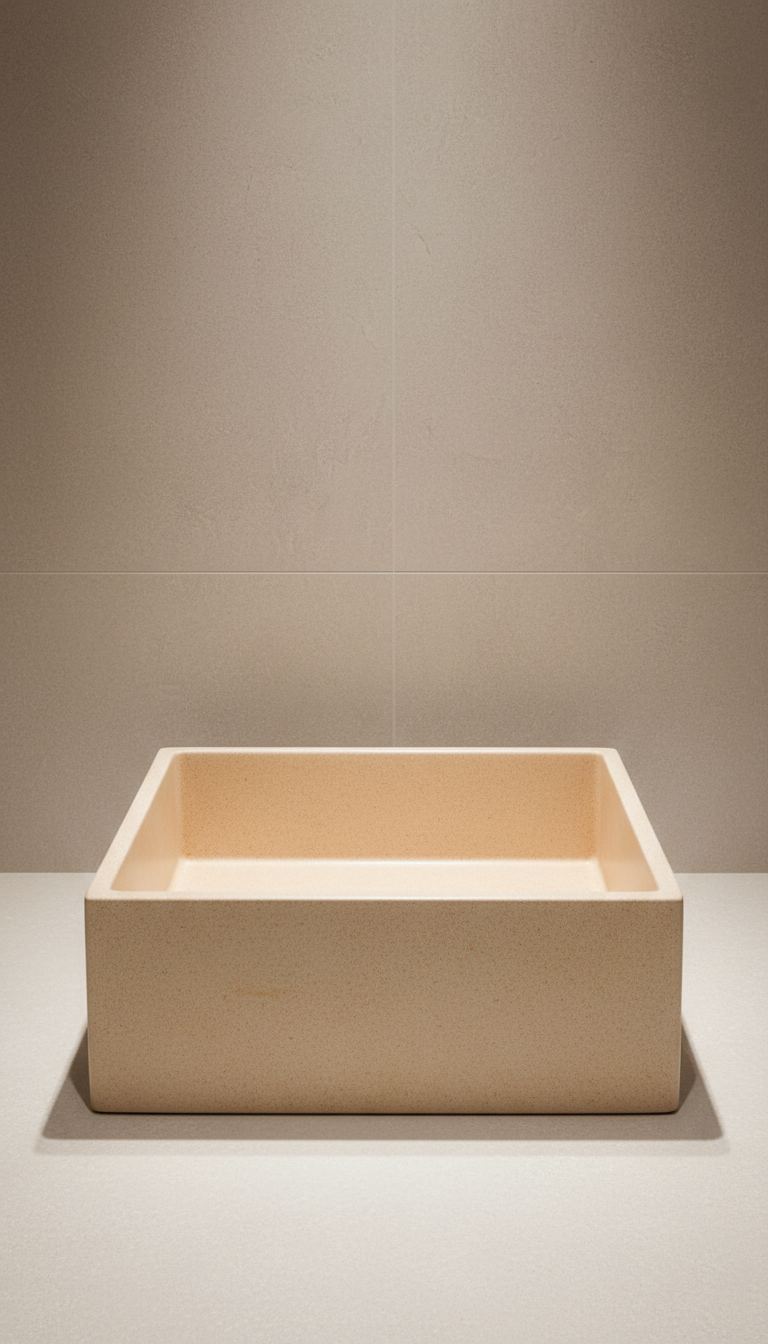 Square Vessel Basin With Deep Bowl