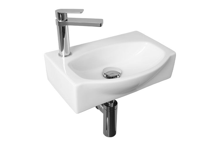 Adp Humphrey Semi-Recessed Gloss White Wall Hung Basin