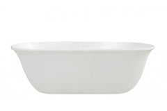 Blanche 162 x 74 Titan Cast Solid Surface Freestanding Bath - Satin Silk White