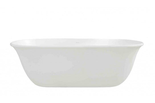 Blanche 162 x 74 TitanCast Solid Surface Freestanding Bath - Gloss White