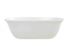 Blanche 162 x 74 TitanCast Solid Surface Freestanding Bath - Gloss White