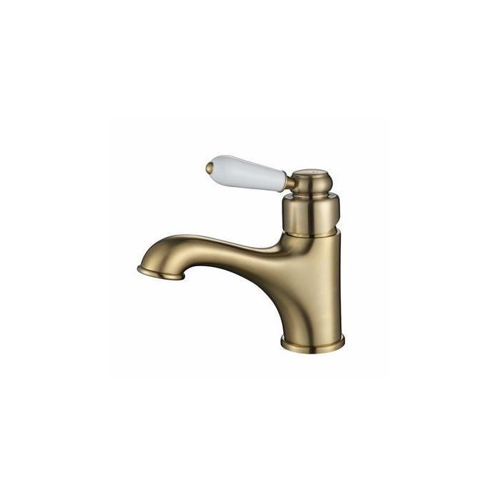 Modern National Bordeaux Basin Mixer Brushed Bronze