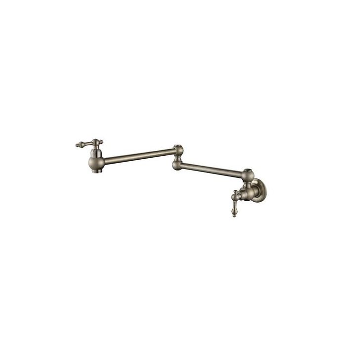 Modern National Bordeaux Pot Filler Brushed Nickel