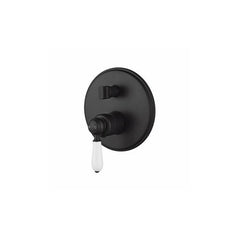 Modern National Bordeaux Shower Mixer w/ Divertor Matte Black