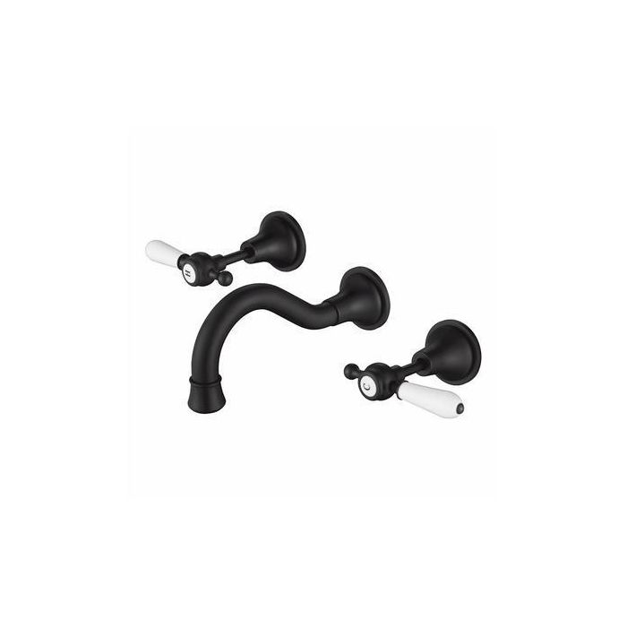 Modern National Bordeaux Bath Set Matte Black