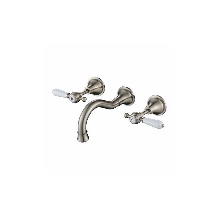 Modern National Bordeaux Bath Set Brushed Nickel