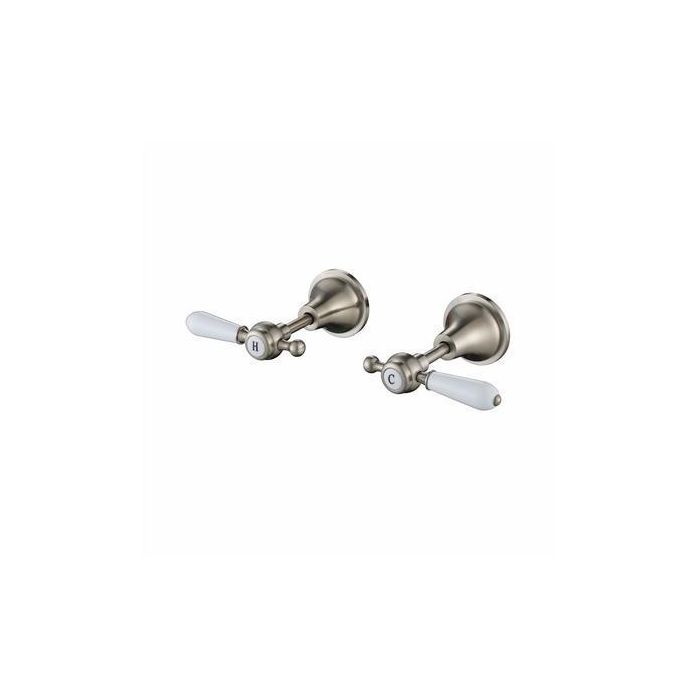 Modern National Bordeaux Wall Tap Assemblies Brushed Nickel