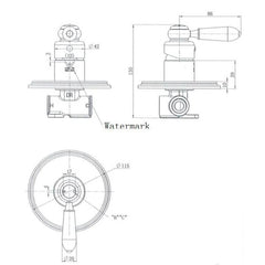 Modern National Bordeaux Shower Mixer Brushed Nickel