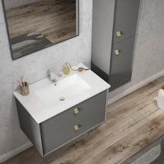 Otti 900mm Boston Matte Grey Wall Hung Vanity