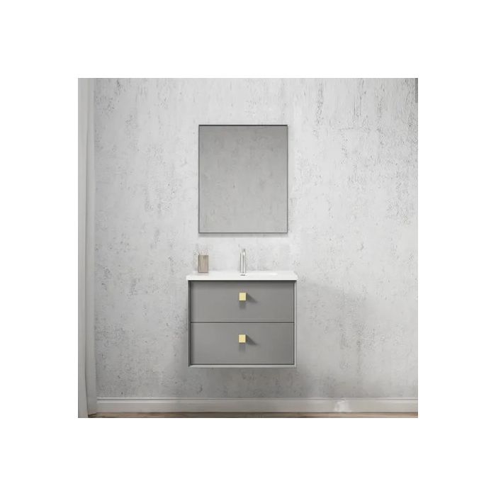 Otti 600mm Boston Matte Grey Wall Hung Vanity