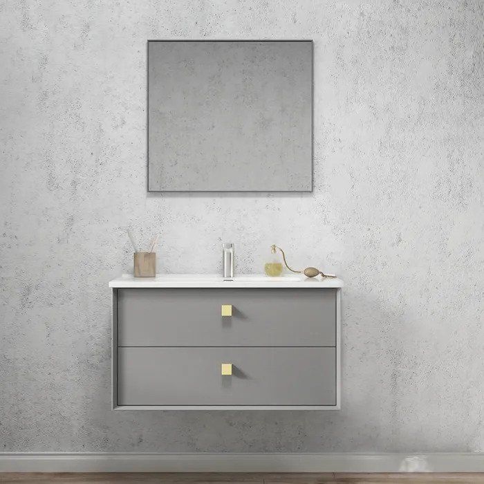 Otti 900mm Boston Matte Grey Wall Hung Vanity