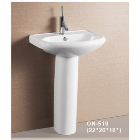 500mm x 370mm x 860mm High Basin and Pedestal