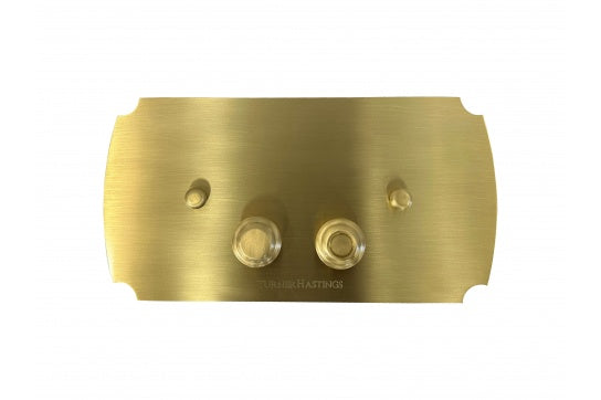 Claremont Brushed Brass Flush Plate Only Compatible W/ Geberit Cistern