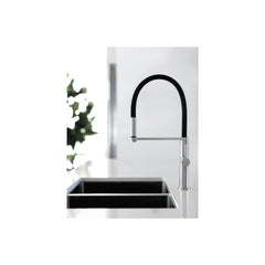 Phoenix Blix Flexible Hose Sink Mixer Brushed Nickel