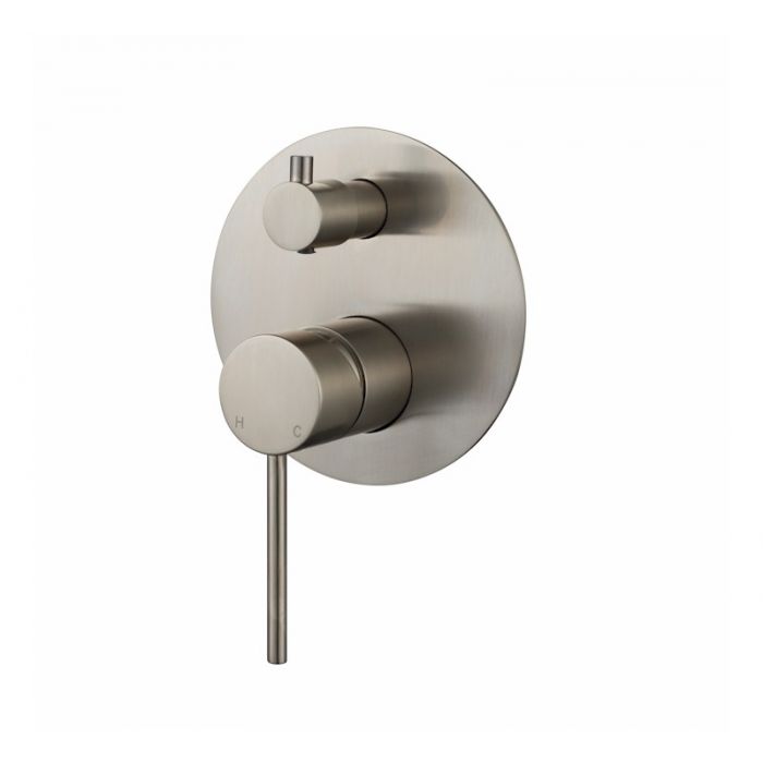 Modern National Star Mini Shower Bath Mixer W/ Divertor Brushed Nickel