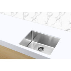 Meir 380mm x 440mm Single Bowl Kitchen Sink - Brushed Nickel