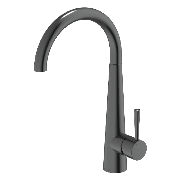 Abey Gareth Ashton 304 Gooseneck Bar Sink Mixer - Black Pearl