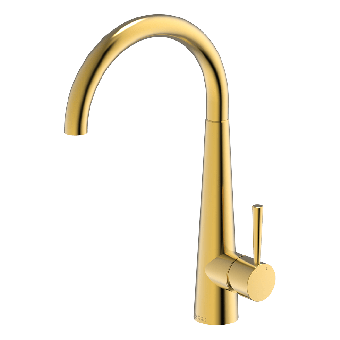 Abey Gareth Ashton 304 Gooseneck Bar Sink Mixer - Eureka Gold