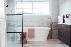 Cambridge 174 x 76 TitanCast Solid Surface Freestanding Bath - Satin Silk White