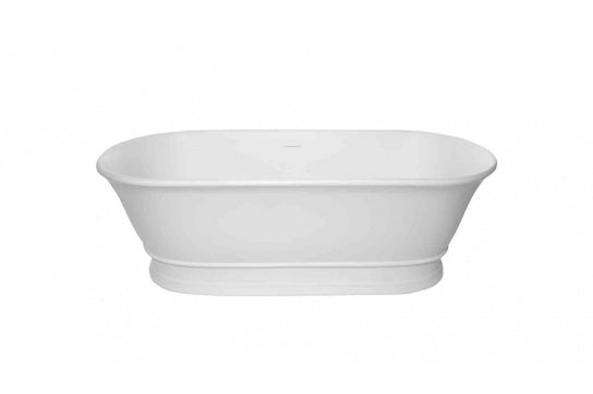 Cambridge 156 x 74 TitanCast Solid Surface Freestanding Bath - Gloss White
