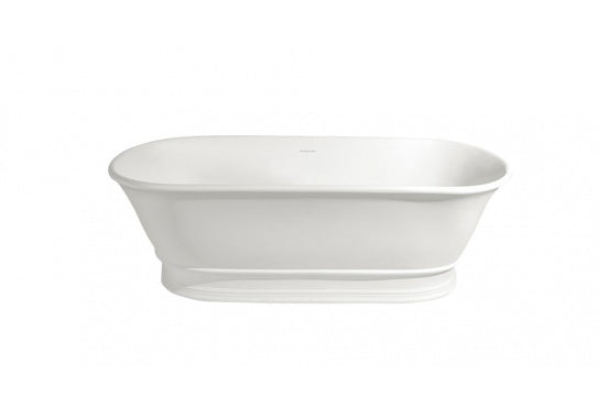 Cambridge 156 x 74 TitanCast Solid Surface Freestanding Bath - Satin Silk White