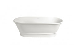 Cambridge 156 x 74 TitanCast Solid Surface Freestanding Bath - Satin Silk White