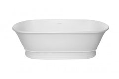 Cambridge 174 x 76 TitanCast Solid Surface Freestanding Bath - Satin Silk White