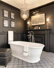 Cambridge 174 x 76 TitanCast Solid Surface Freestanding Bath - Satin Silk White