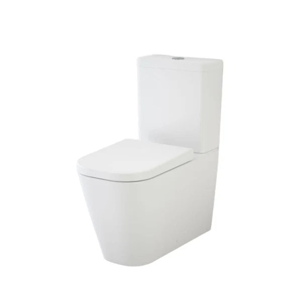 Caroma Luna Square Cleanflush Wall Faced Toilet Suite - Back Entry